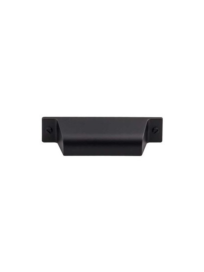 Channing Cup Pull - 2 3/4 inch Center-to-Center in Flat Black.